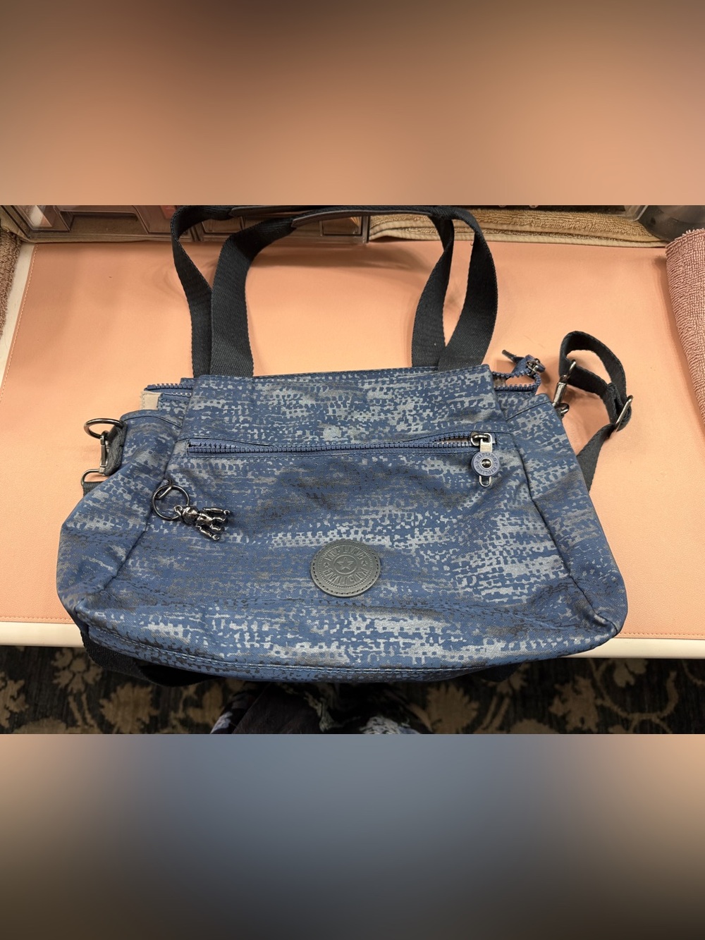 Kipling blue & silver